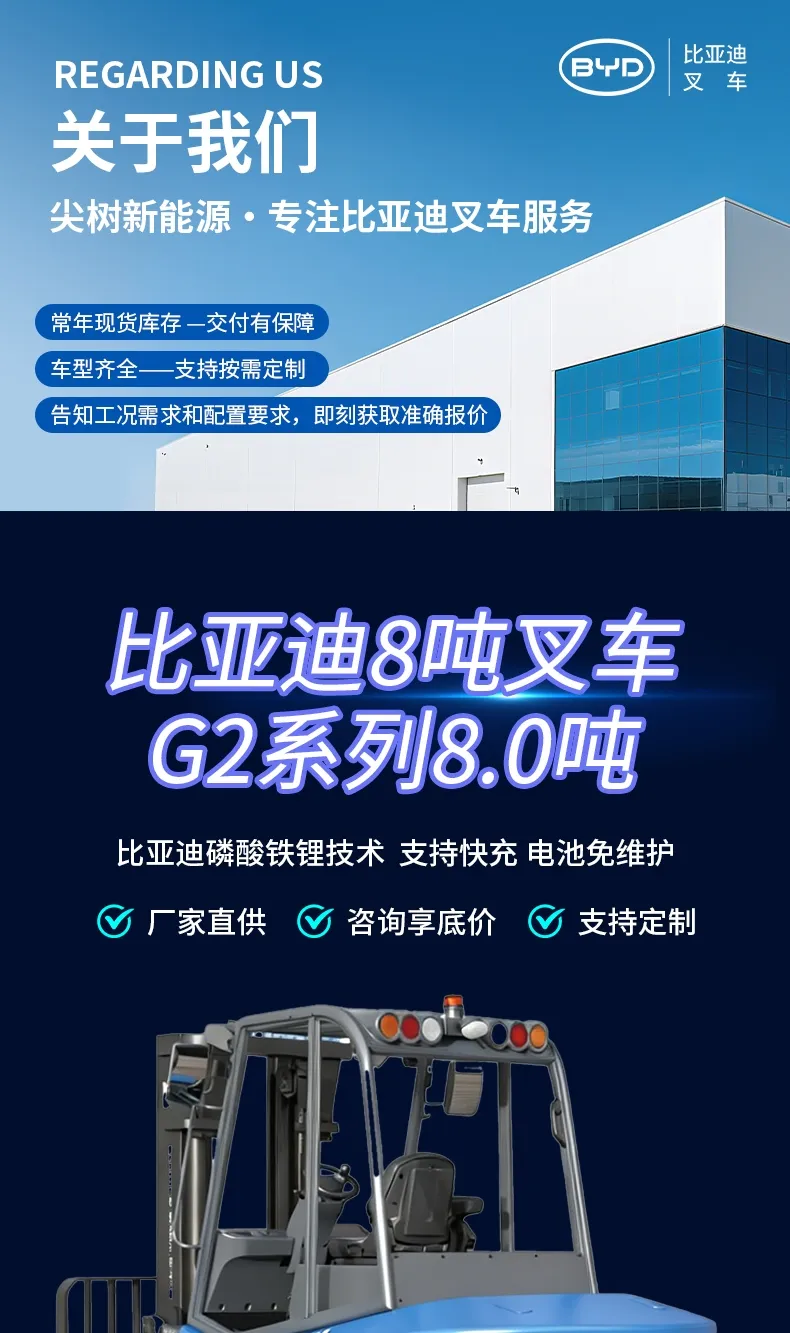 Chariot élévateur électrique BYD de 8 tonnes(Figure1)